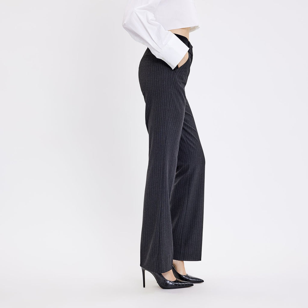 Five Units Trousers ClaraFV 553 Charcoal Pinstripe side