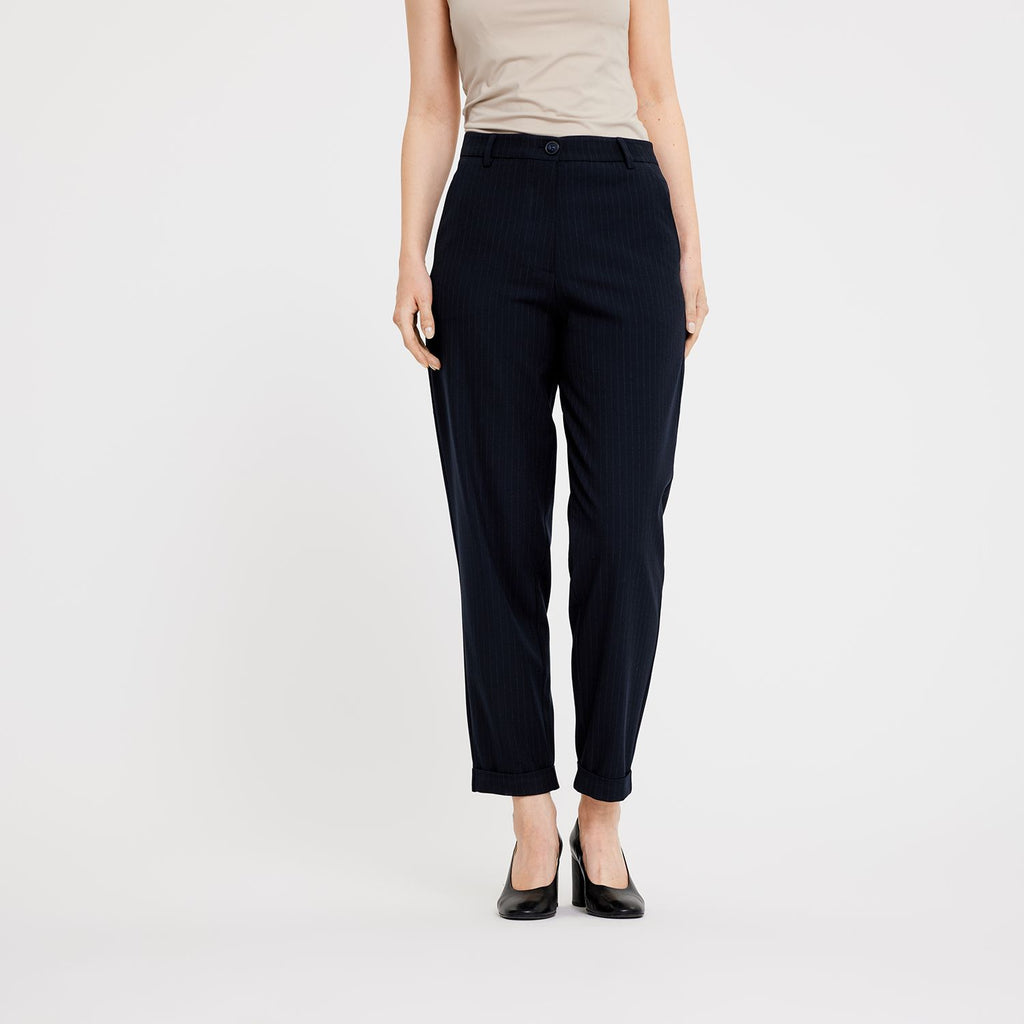 OurUnits Trousers EmmaFV 553_GRS Navy Pinstripe front