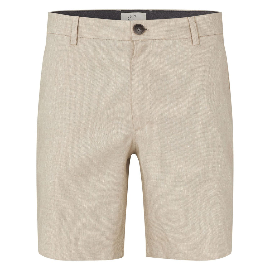 Plain Units Trousers AlvinPL Shorts 769 Sand Linen gine_front