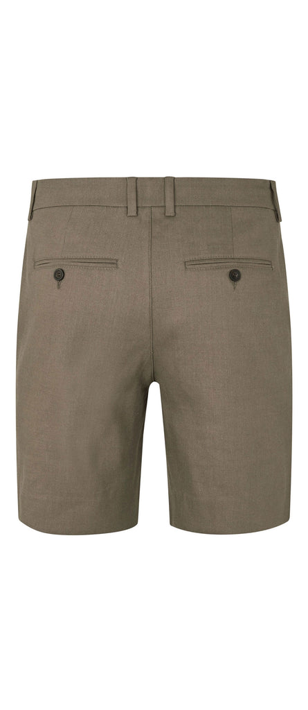 Plain Units Trousers AlvinPL Shorts 769 Truffle Linen gine_back