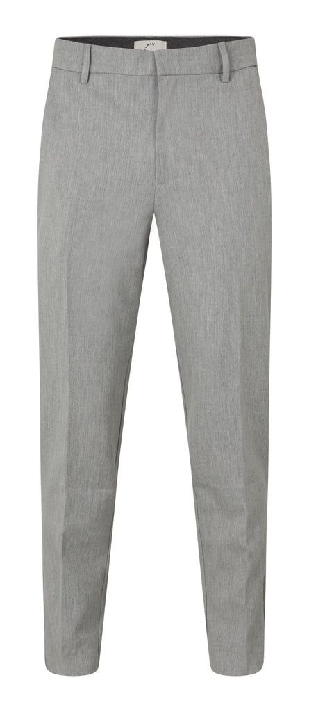 Plain Units Trousers AnthonyPL 805_GRS Light Grey Melange gine_front