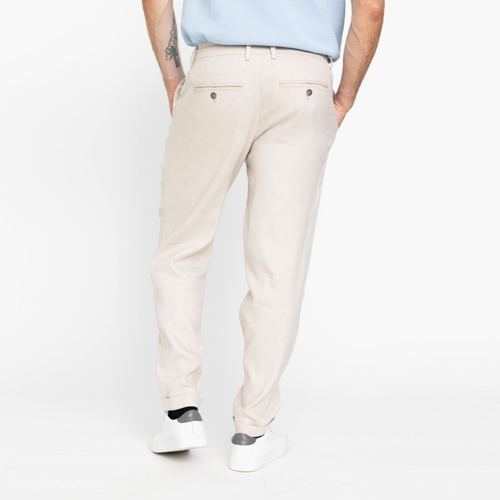 Plain Units Trousers ArthurPL 769 Sand Linen back