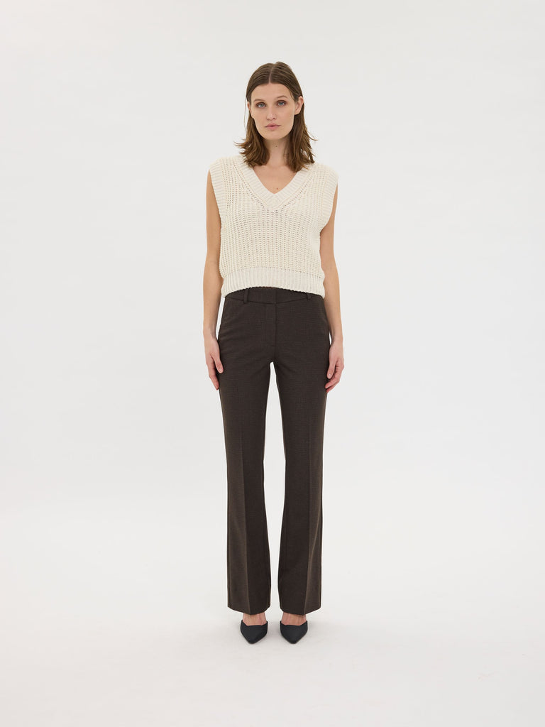 Five Units Trousers ClaraFV 032_RCS-Blended Mocca Check model