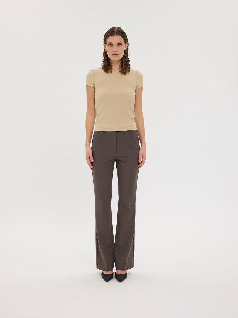 Five Units Trousers ClaraFV 826 Mud Brown Melange model
