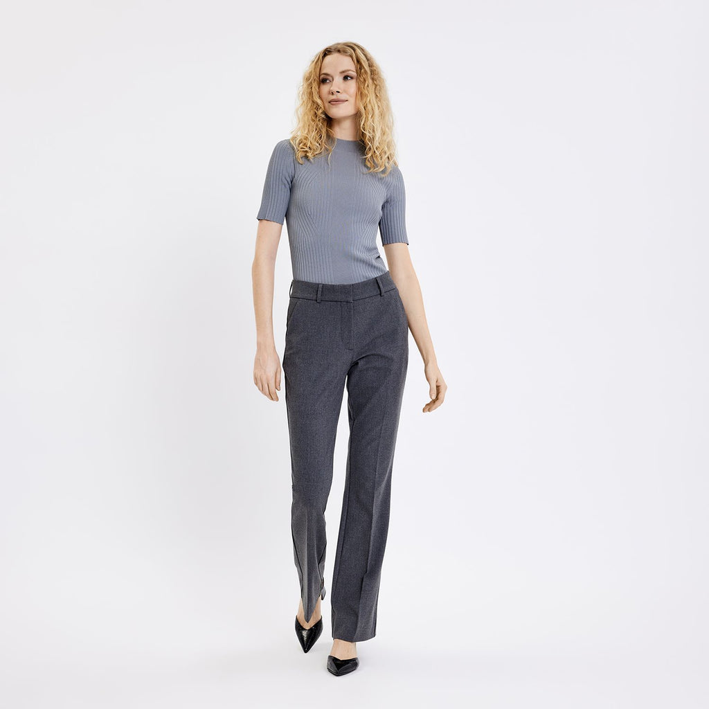 Five Units Trousers - Formal ClaraFV 871_RCS-Blended Dark Grey Melange model