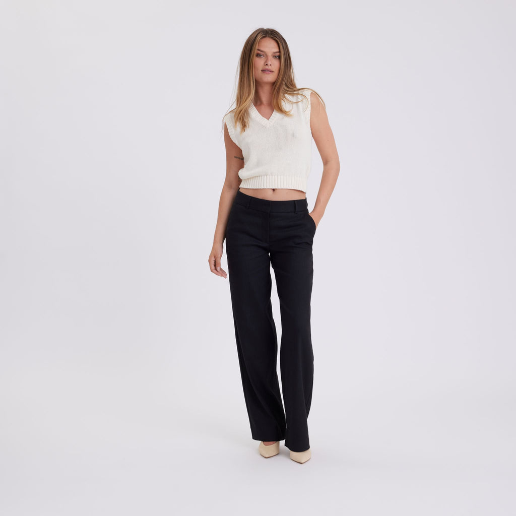 Five Units Trousers - Formal DenaFV 769 Black Linen model