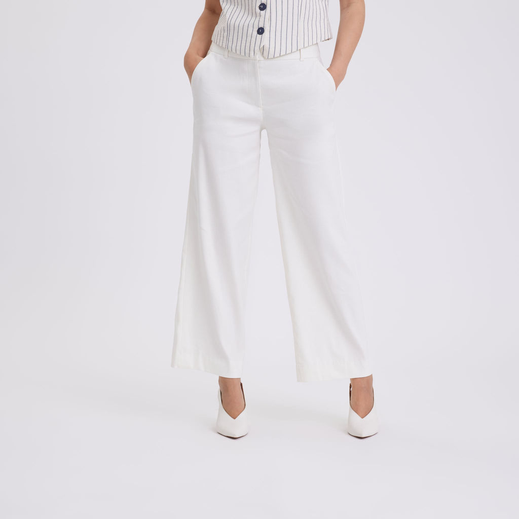 Five Units Trousers - Formal DenaFV 769 Cream White Linen front