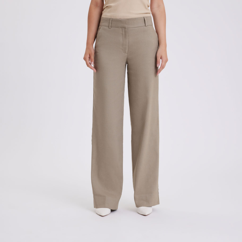 Five Units Trousers - Formal DenaFV 769 Dusty Green Linen front