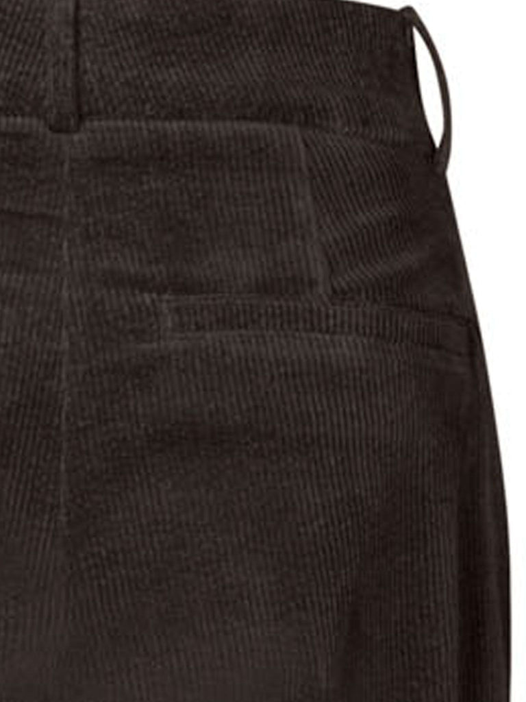 Five Units Trousers DenaFV 837 Dark Coffee Corduroy closeup