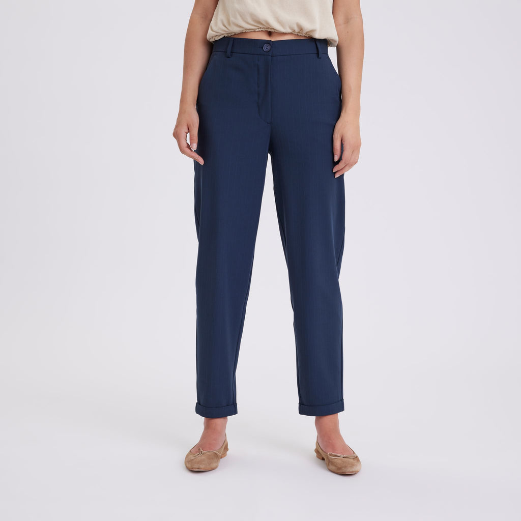 Five Units Trousers - Formal EmmaFV 860_GRS Navy Tonal Pin front