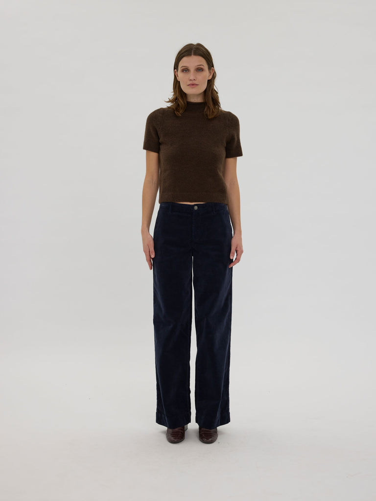 Five Units Trousers EricaFV 618 Navy Mini Corduroy model