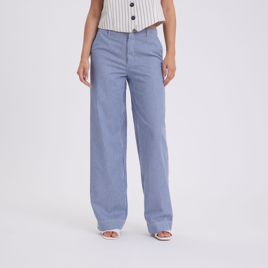 Five Units Trousers EricaFV 825 Blue Stripe front