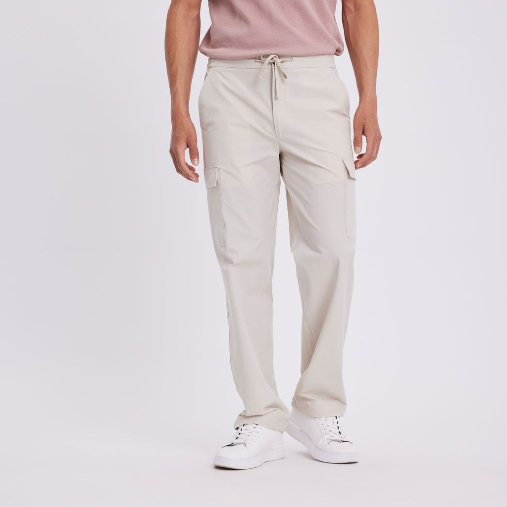 Plain Units Trousers ErikPL Cargo 401 White Pepper front