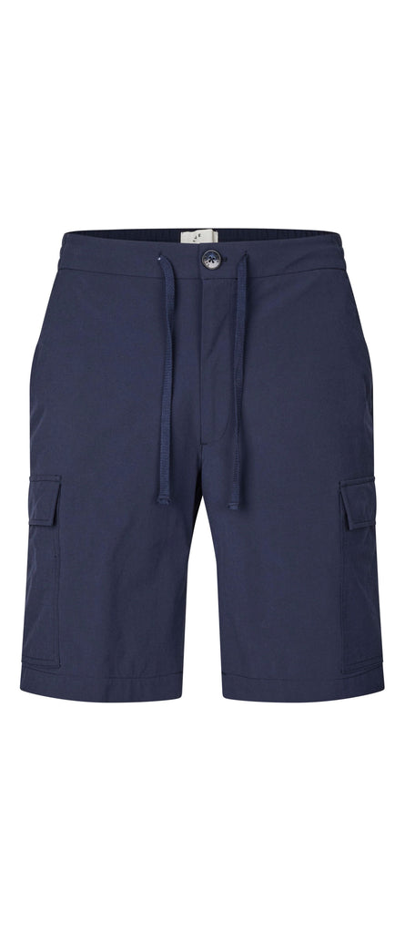 Plain Units Trousers ErikPL Cargo Shorts 401 Navy gine_front