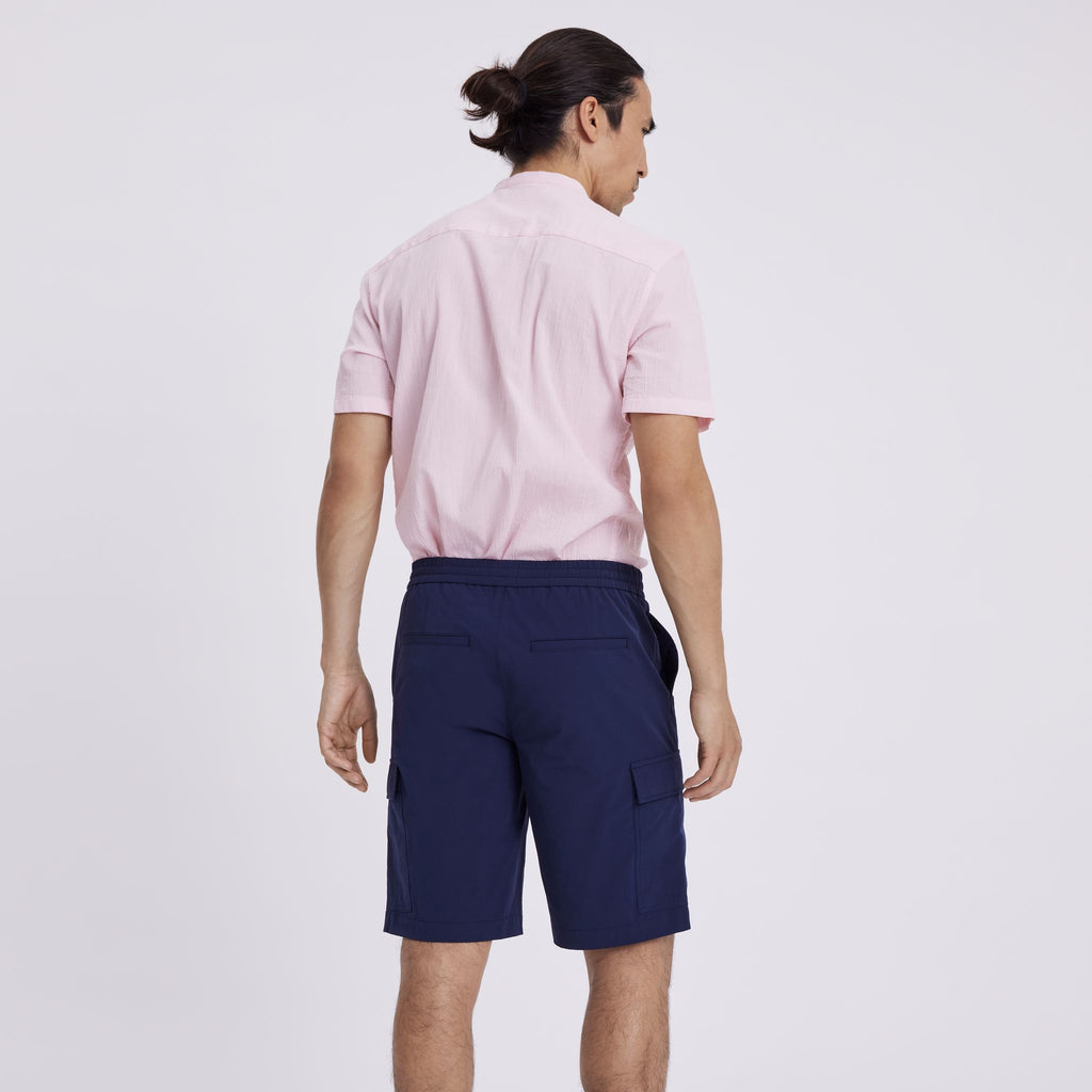 Plain Units Trousers ErikPL Cargo Shorts 401 Navy back