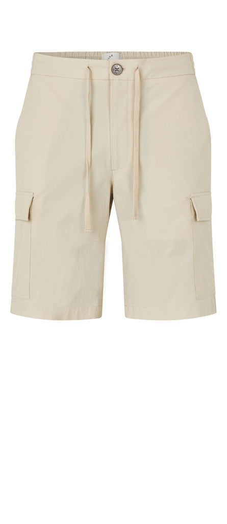 Plain Units Trousers ErikPL Cargo Shorts 401 White Pepper gine_front