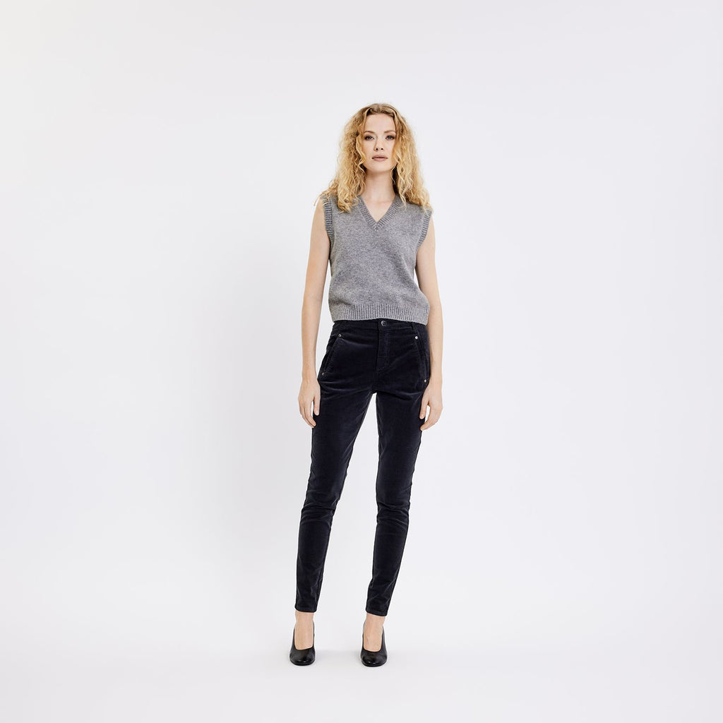 Five Units Trousers JolieFV Pure 618 Black Fine Corduroy model