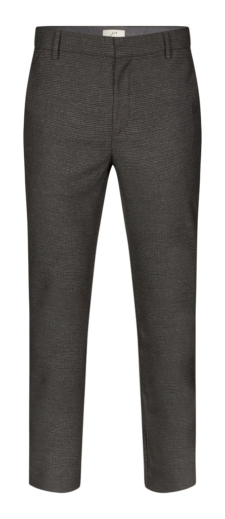 Plain Units Trousers JoshPL 060_GRS Navy Burgundy Mini Check gine_front