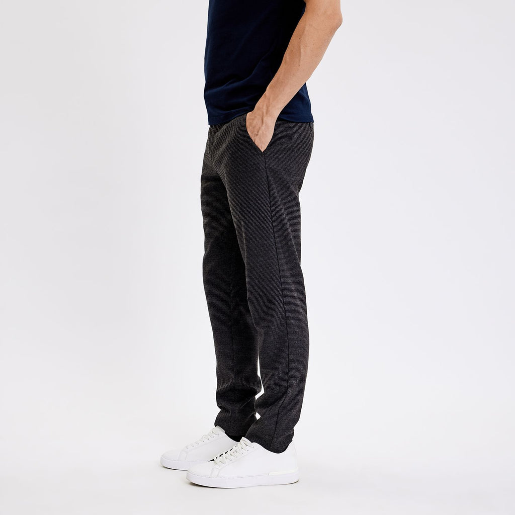 Plain Units Trousers JoshPL 060_GRS Navy Burgundy Mini Check side