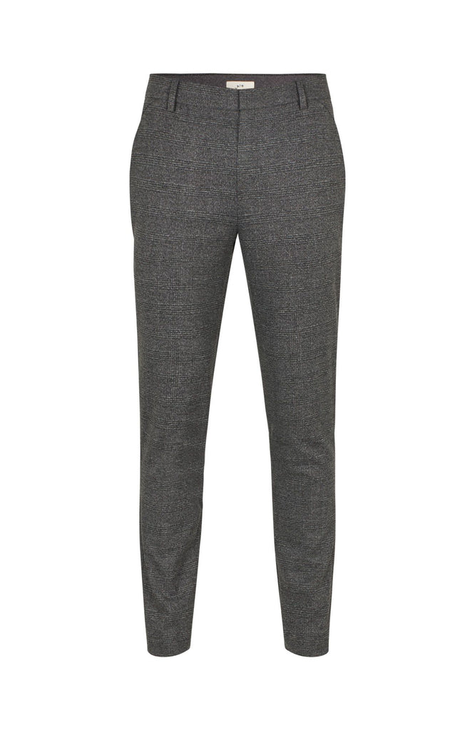Plain Units Trousers JoshPL 068 Charcoal Check gine_front