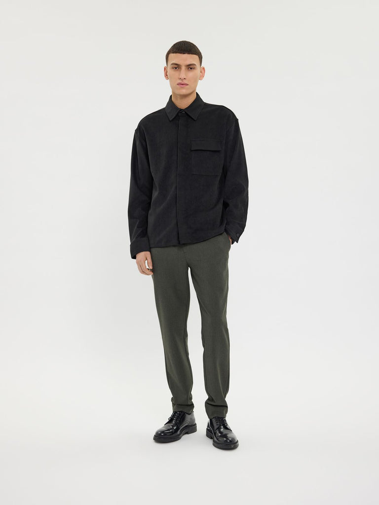 Plain Units Trousers JoshPL 075 Dark Forest Melange model