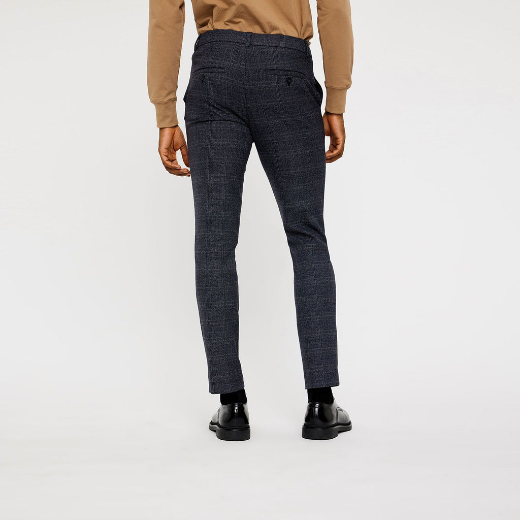 Plain Units Trousers JoshPL 083 Dark Blue Check back