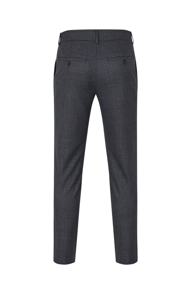 Plain Units Trousers JoshPL 091 Midnight Grid gine_back