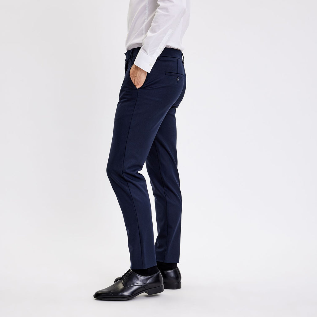 Plain Units Trousers JoshPL 103 Midnight Mini Stripe side