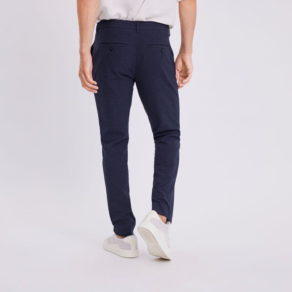 Plain Units Trousers - Formal JoshPL 285 Blue Grey Melange back