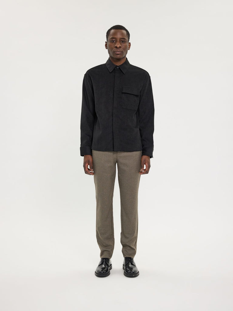 Plain Units Trousers JoshPL 438 Mud Melange model