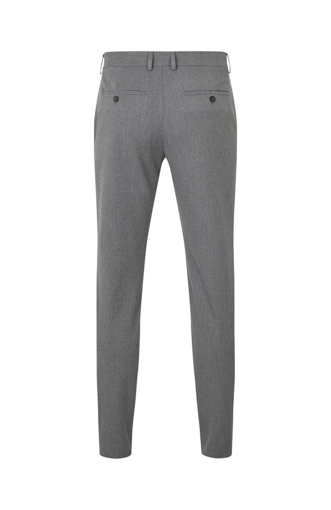 Plain Units Trousers JoshPL 805_GRS Grey Melange gine_back