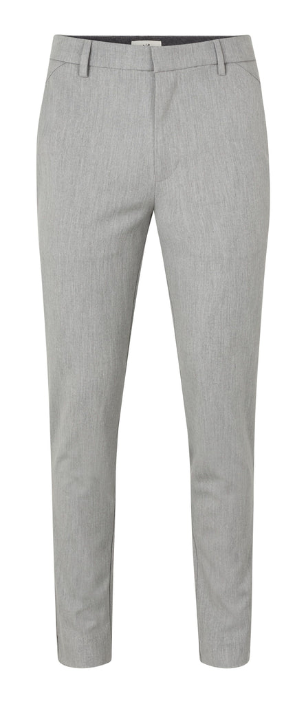 Plain Units Trousers JoshPL 805_GRS Light Grey Melange gine_front