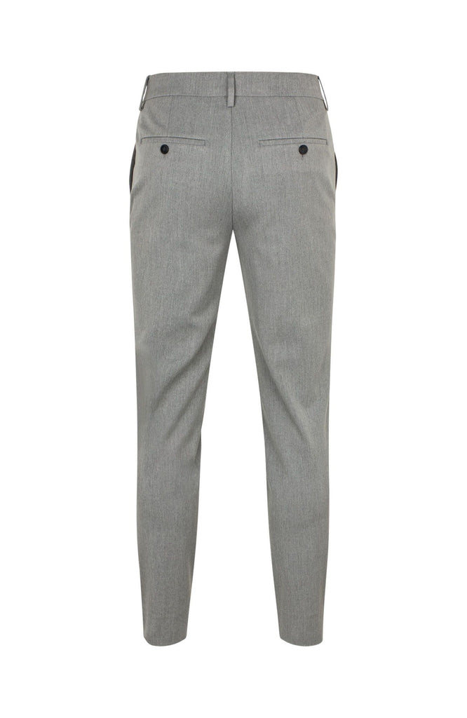 Plain Units Trousers JoshPL 805_GRS Mid Grey Melange gine_back