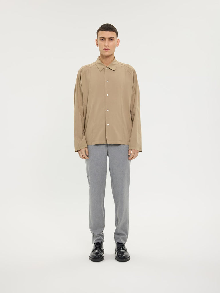 Plain Units Trousers JoshPL 805_GRS Mid Grey Melange model