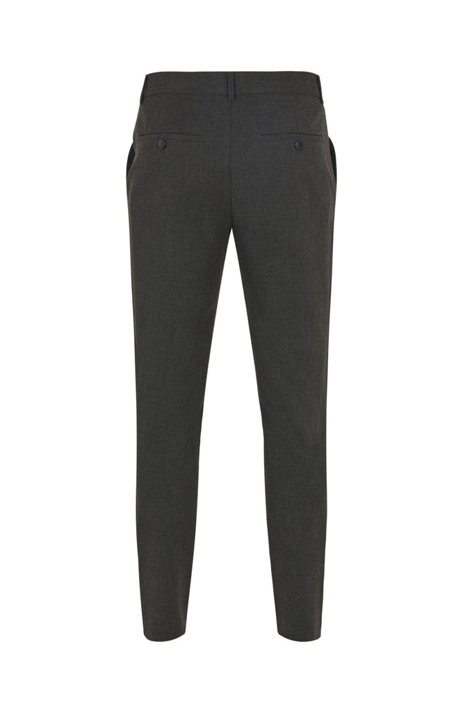 Plain Units Trousers JoshPL 826 Black Grey Melange gine_back