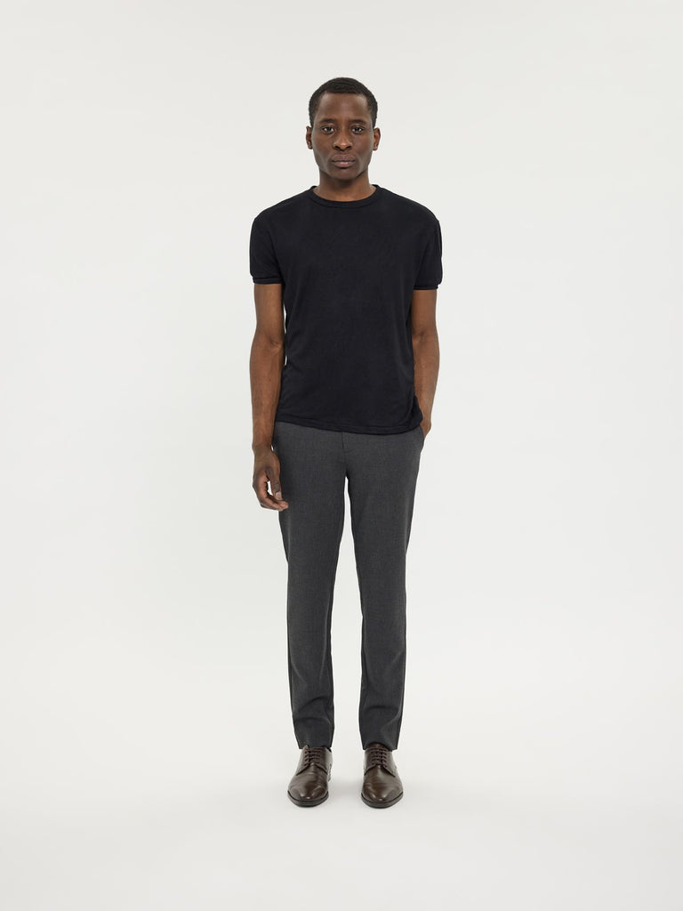 Plain Units Trousers JoshPL 826 Black Grey Melange model