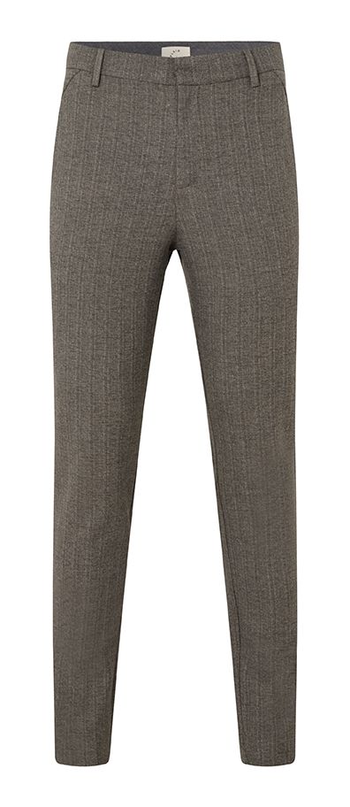 Plain Units Trousers JoshPL 872_RCS-Blended Cool Taupe Melange gine_front