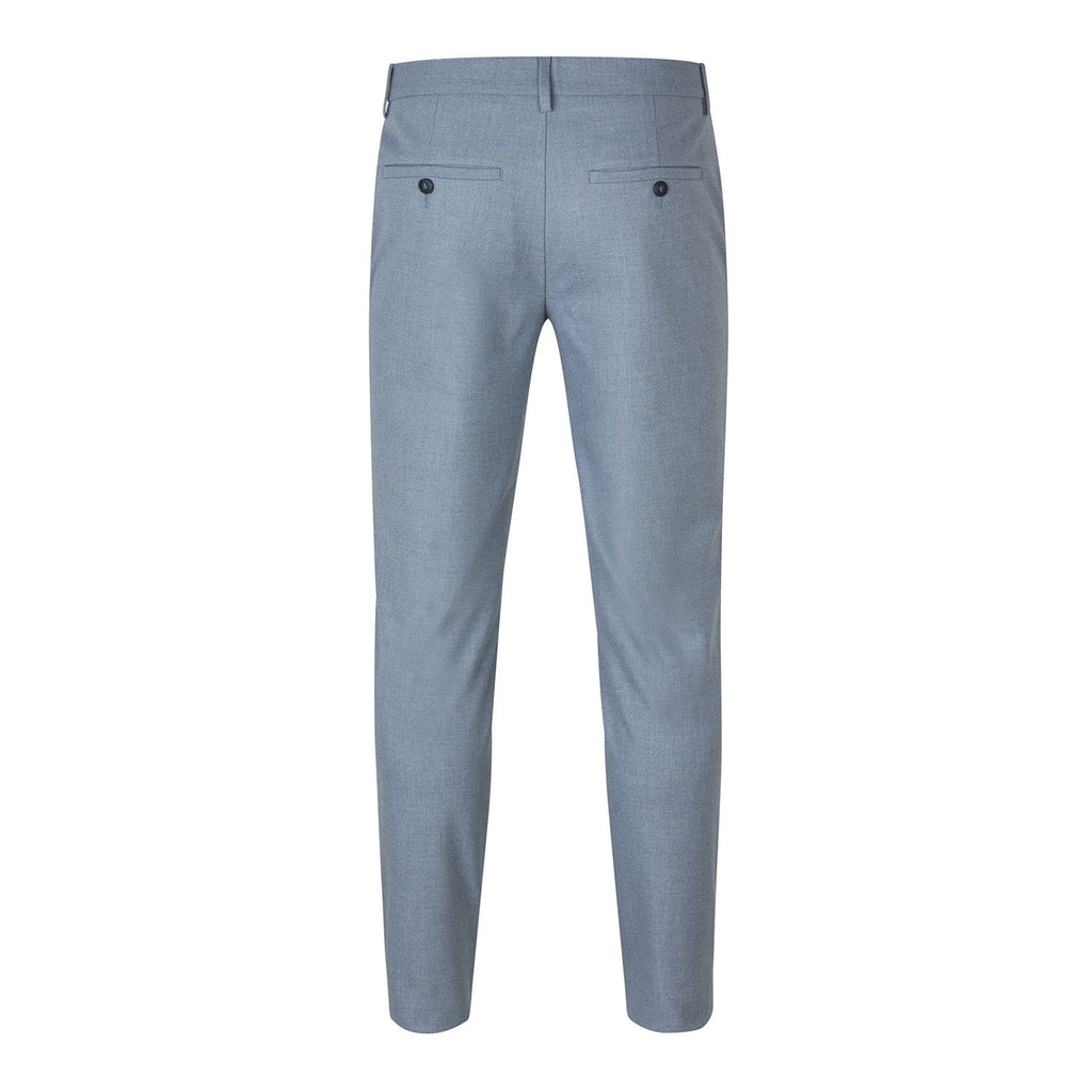 Plain Units Trousers - Formal JoshPL 905 Steel Blue Melange gine