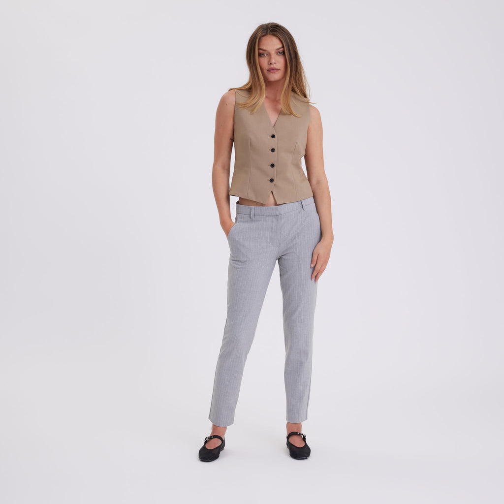 Five Units Trousers - Formal KylieFV 553_GRS Light Grey Pinstripe model