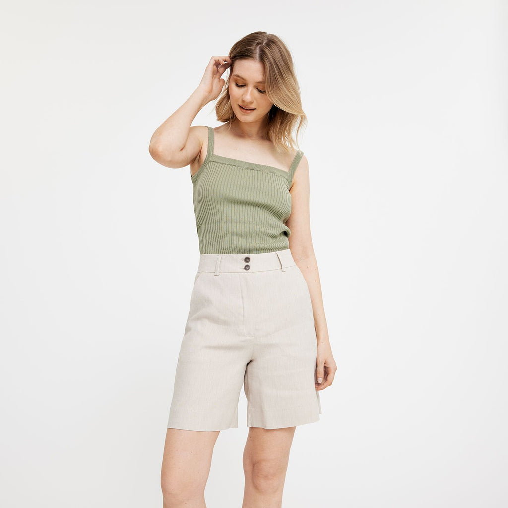 Five Units Shorts LauraFV Midi Shorts 769 Sand Linen model
