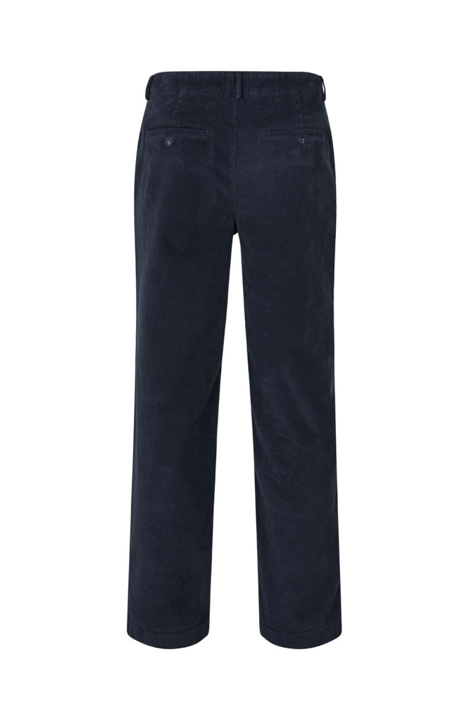 Plain Units Trousers LucasPL 393 Navy Corduroy gine_back