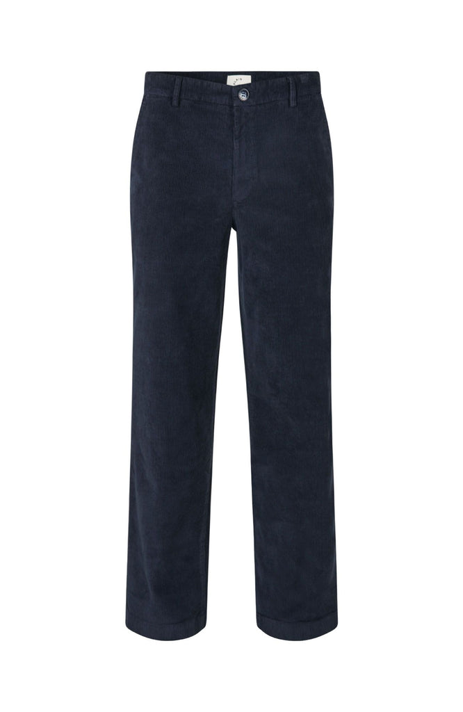 Plain Units Trousers LucasPL 393 Navy Corduroy gine_front
