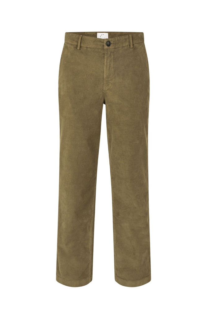 Plain Units Trousers LucasPL 393 Olive Corduroy gine_front