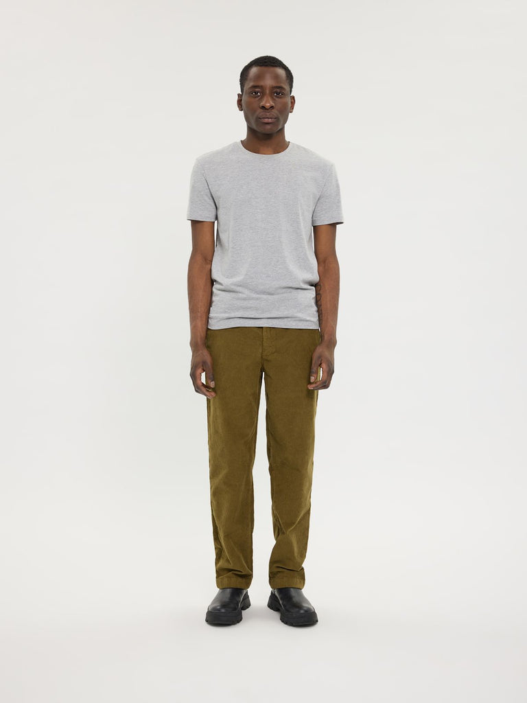 Plain Units Trousers LucasPL 393 Olive Corduroy model
