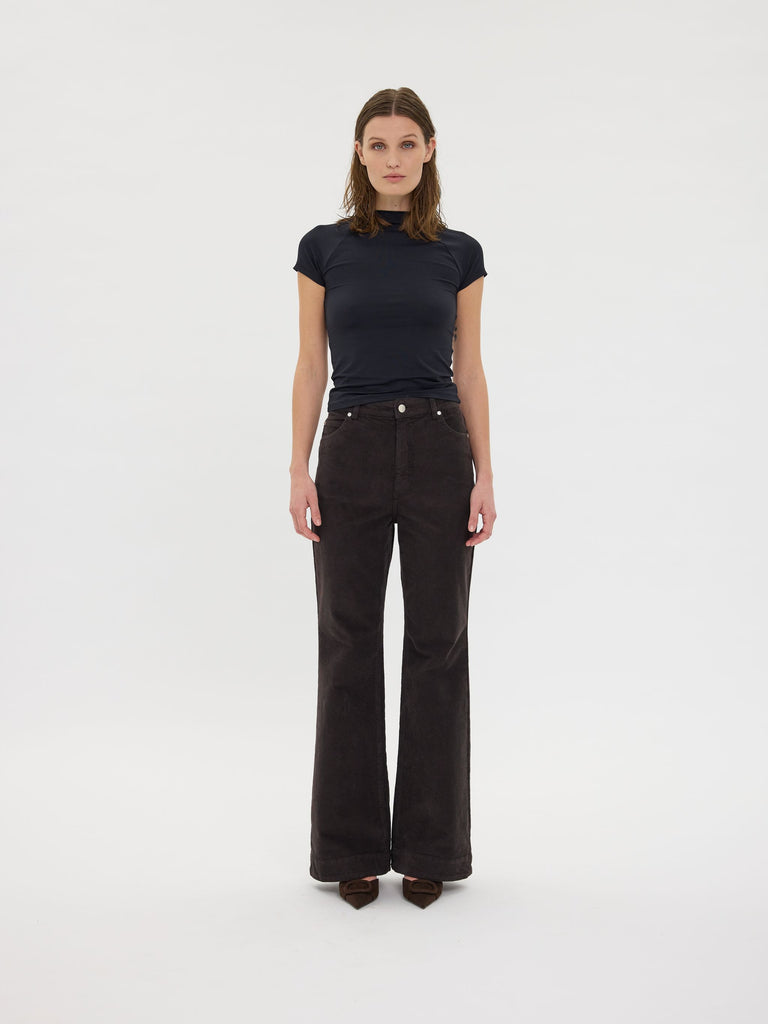 Five Units Trousers OdetteFV 393 Dark Coffee Corduroy model