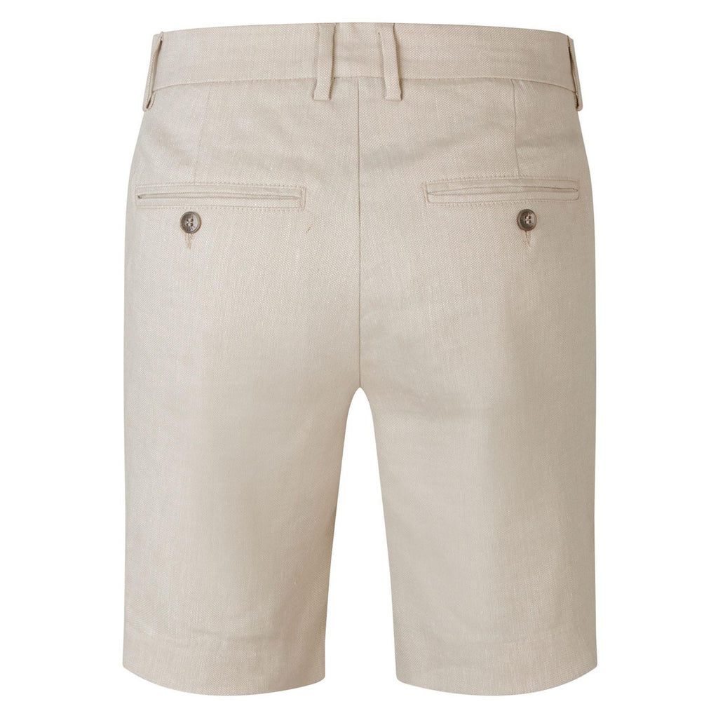 Plain Units Trousers OscarPL Shorts 769 Sand Linen gine_back