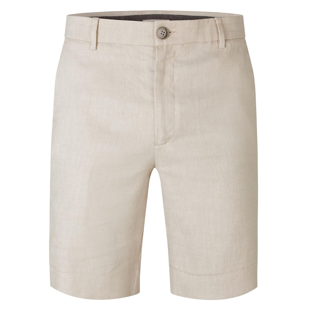 Plain Units Trousers OscarPL Shorts 769 Sand Linen gine_front