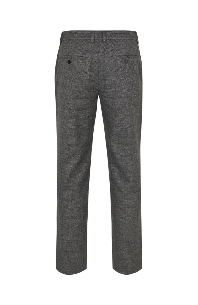 Plain Units Trousers OswaldPL 068 Charcoal Check gine_back