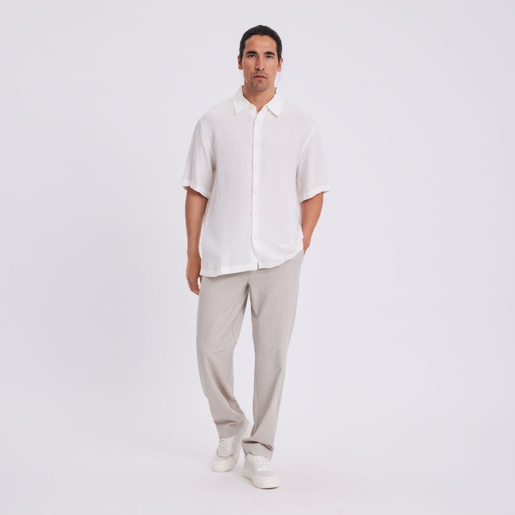 Plain Units Trousers - Formal OswaldPL 088 Soft Sand Mini Grid model