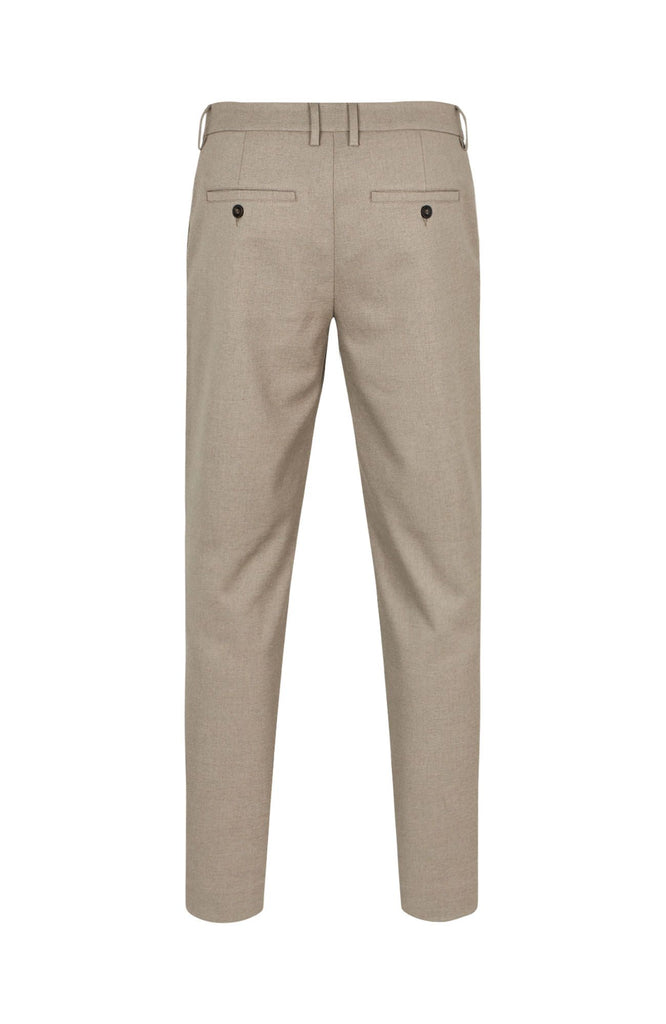 Plain Units Trousers OswaldPL 438 Dark Sand Melange gine_back